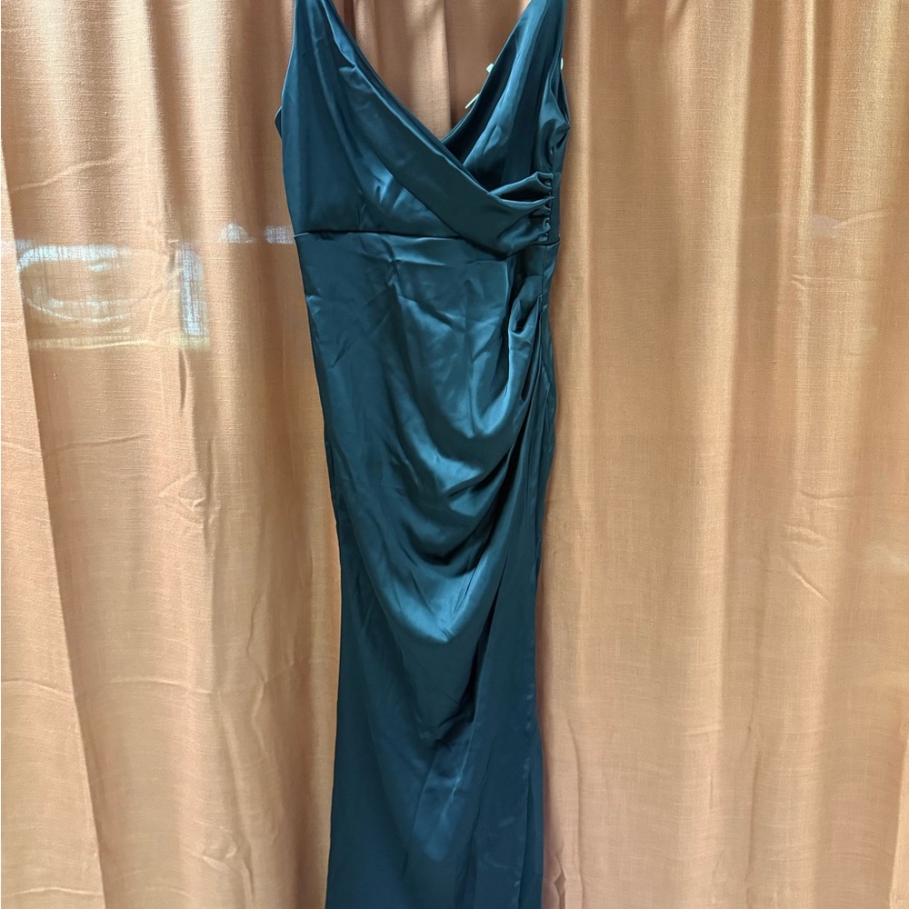 Elegant Satin Black Formal Dress M(6)